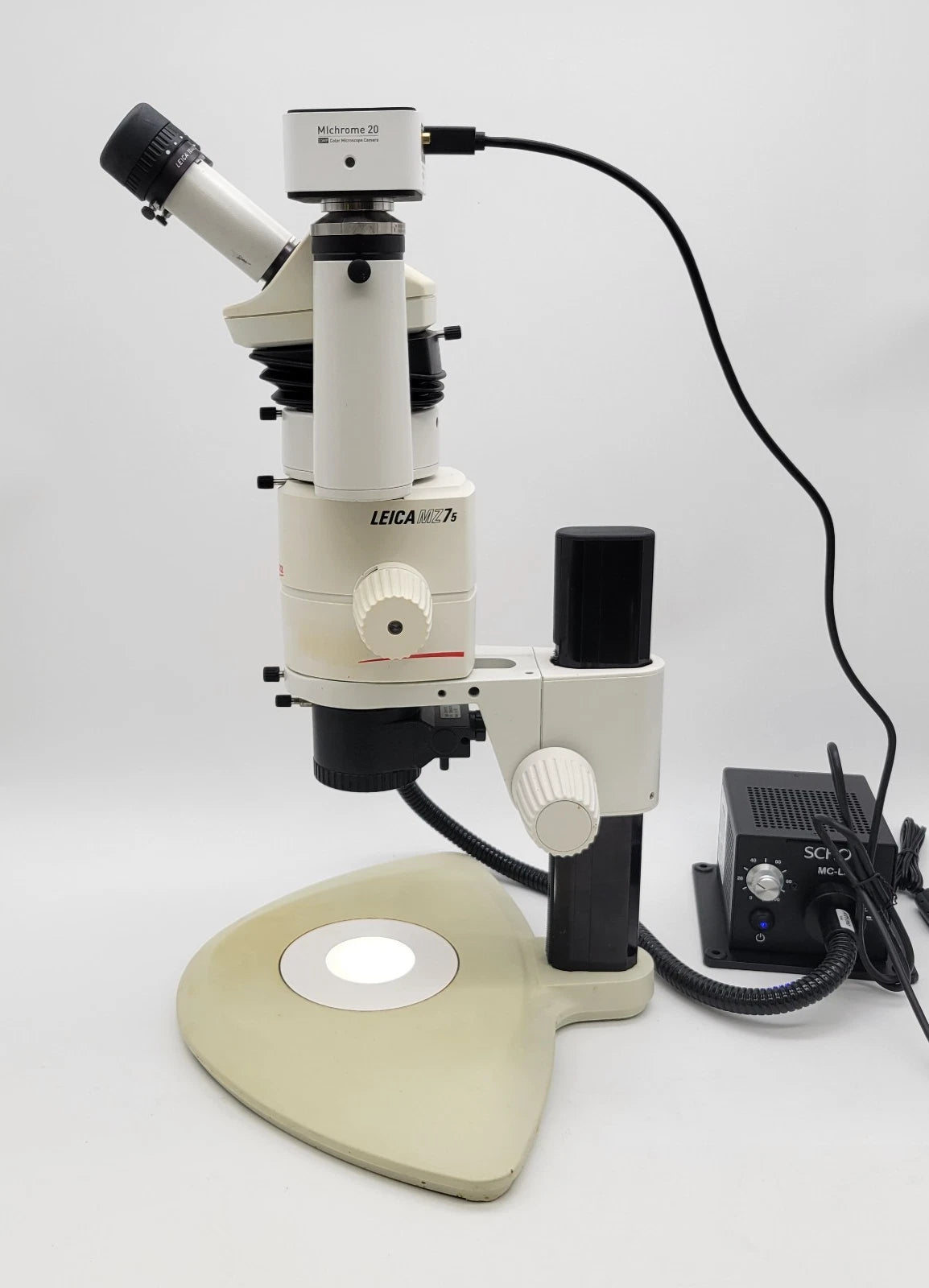 Leica Stereo Microscope MZ7.5 with Coaxial Illumination, Photo Tube & Camera - Microscope Marketplace
