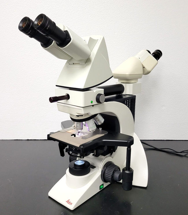Leica Microscope DM2000 LED w. Dual Viewing Front to Back Bridge Pathology/Mohs - microscopemarketplace