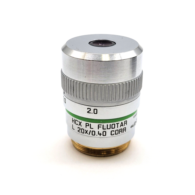 Leica Microscope Objective HCX PL Fluotar L 20x ∞/0-2/C 506242 - microscopemarketplace