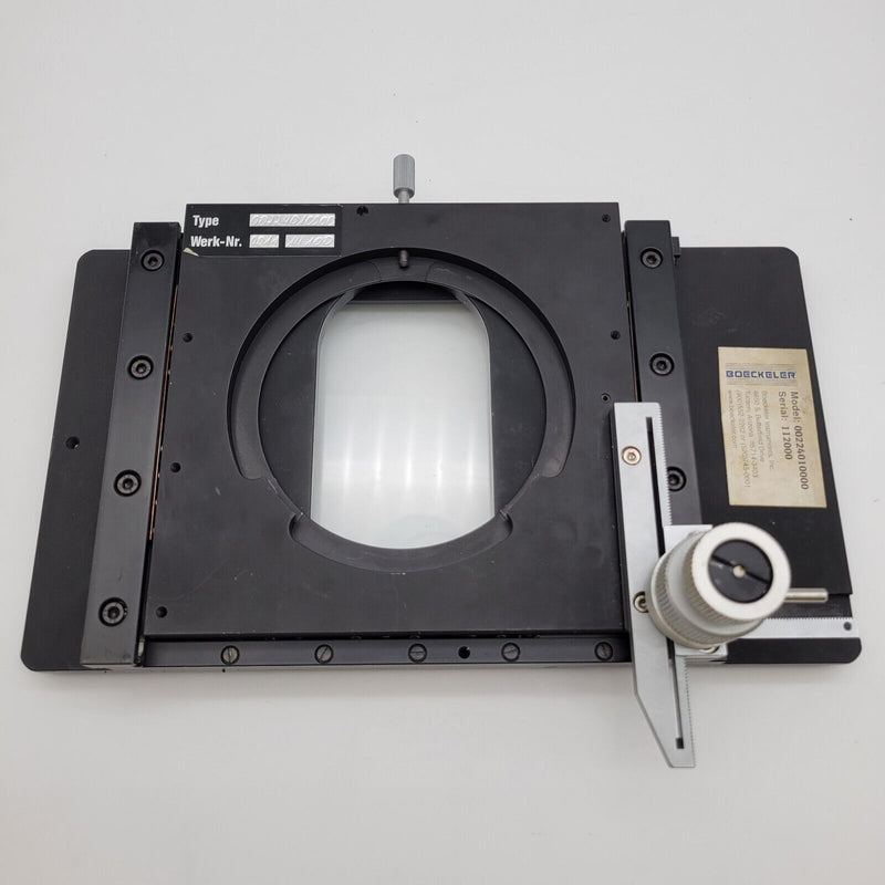 Boeckeler Marzhauser Microscope Stage with Glass Plate for Olympus BX - microscopemarketplace