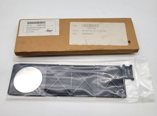 Leica Microscope Filterslide with Daylight Filter BG 38 for TL RC/RCI 10447394 - microscopemarketplace