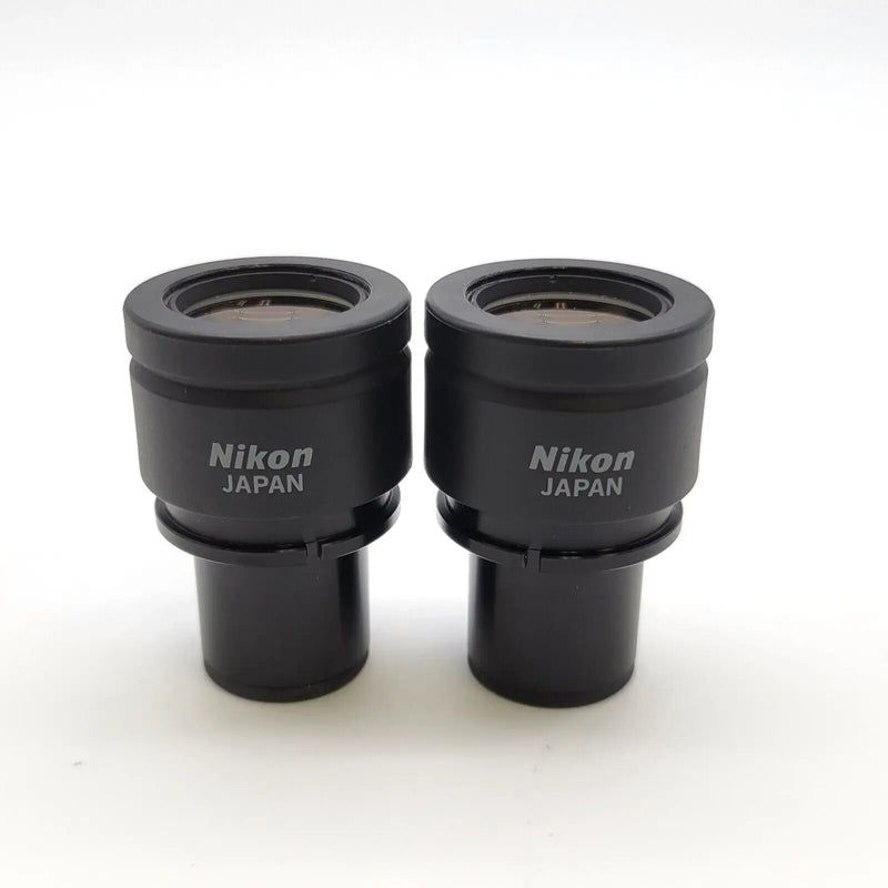 Nikon Microscope Focusing Eyepiece Pair CFWN 10x/20 Eyepieces Labophot Optiphot - microscopemarketplace