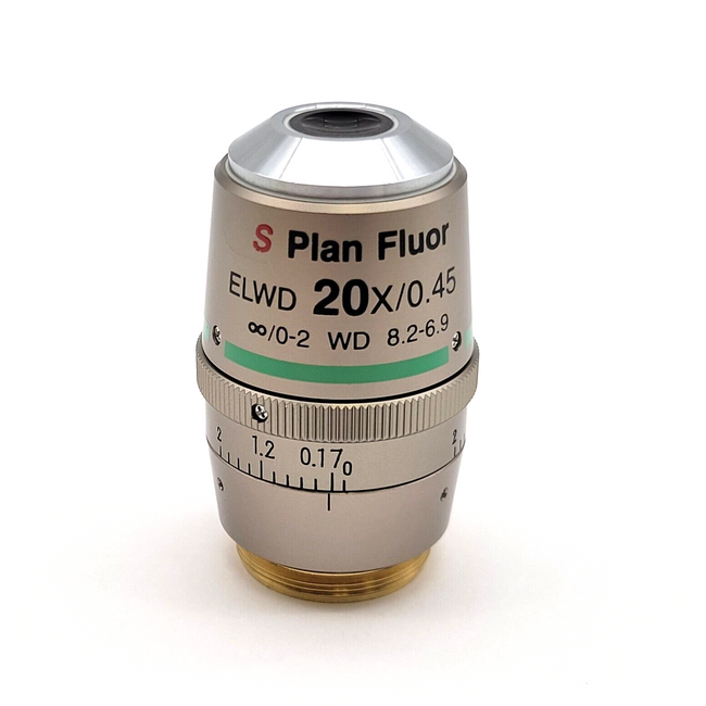 Nikon Microscope Objective CFI S Plan Fluor 20x ELWD with Correction - microscopemarketplace