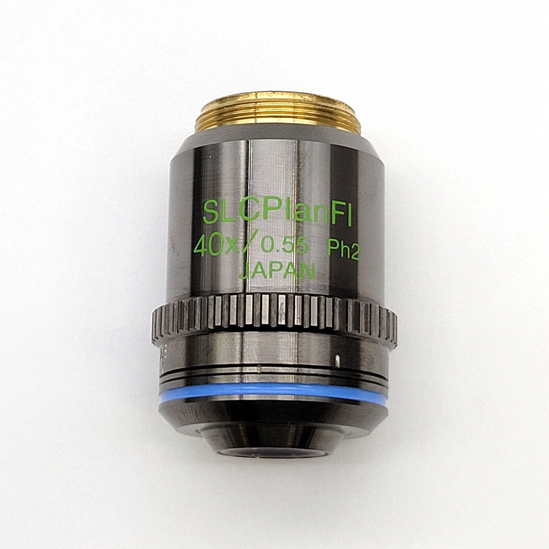 Olympus Microscope Objective SLCPlanFl 40x Ph2 Phase Contrast - microscopemarketplace