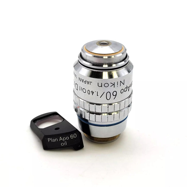 Nikon Microscope Objective PlanApo 60x 1.40 Oil DIC & DIC Nomarski Prism Slider - microscopemarketplace