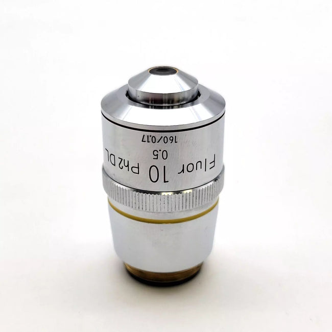 Nikon Microscope Objective Fluor 10x Ph2 DL 160/0.17 Phase Contrast - microscopemarketplace