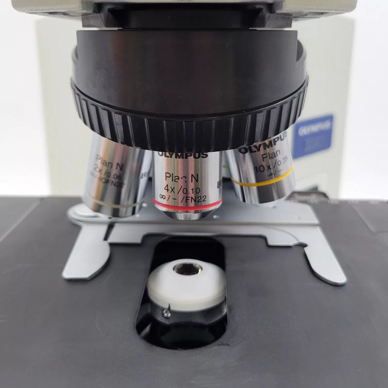 Olympus Microscope BX41 with Front to Back Bridge & 2x for Pathology / Mohs - microscopemarketplace