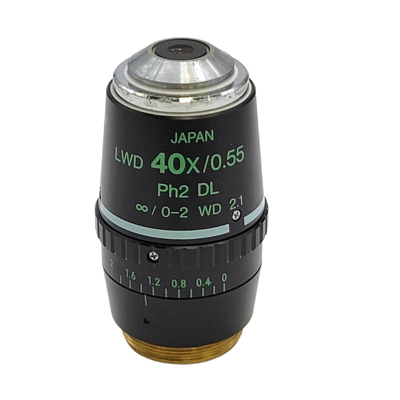 Nikon Microscope Objective LWD 40x Ph2 with Correction Phase Contrast - microscopemarketplace