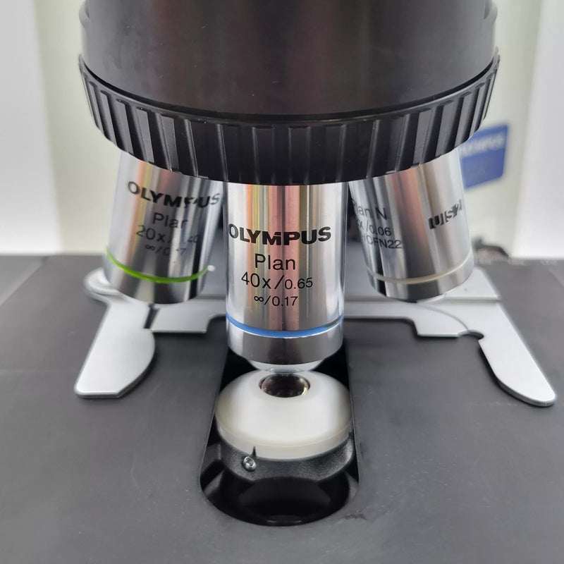 Olympus Microscope BX41 with Front to Back Bridge & 2x for Pathology / Mohs - microscopemarketplace