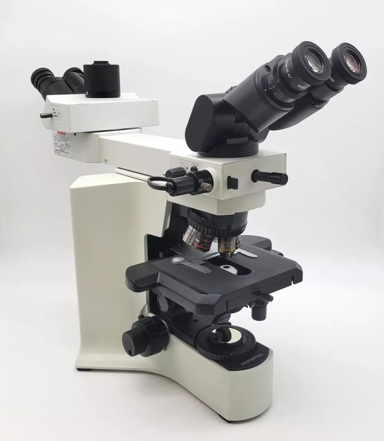 Olympus Microscope BX41 w. Front to Back Bridge, 2x & Fluorites Pathology / Mohs - microscopemarketplace