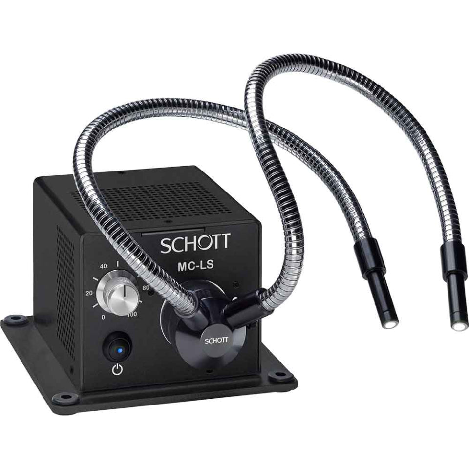Schott MC-LS Microscopy LED with Dual Gooseneck |  A20990-A08500 - Microscope Marketplace