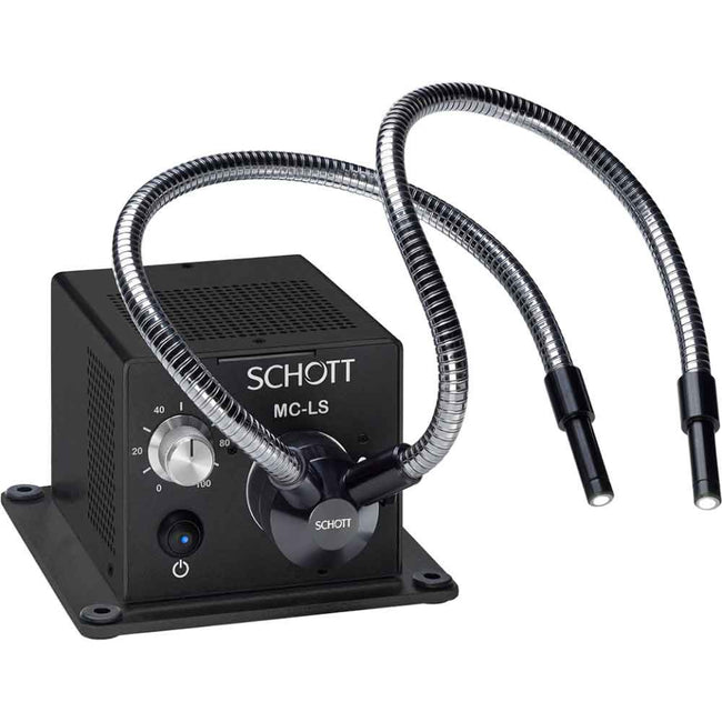 Schott MC-LS Microscopy LED with Dual Gooseneck |  A20990-A08500 - Microscope Marketplace