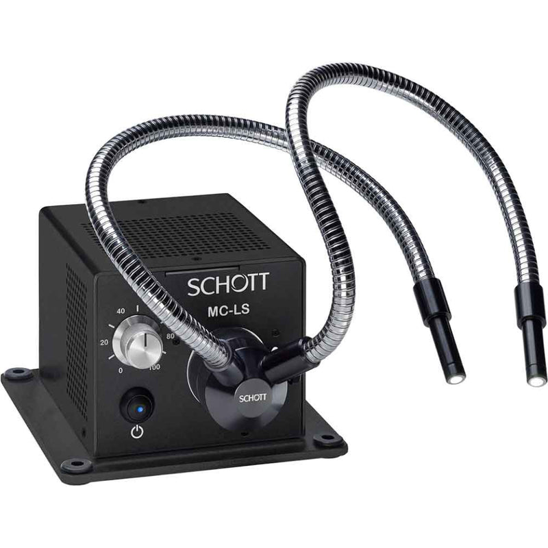 Schott MC-LS Microscopy LED with Dual Gooseneck |  A20990-A08500 - Microscope Marketplace