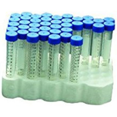 Scilogex 15mL Polypropylene Centrifuge Tubes - Conical, Foam Rack, Sterile, 50/Rack - microscopemarketplace