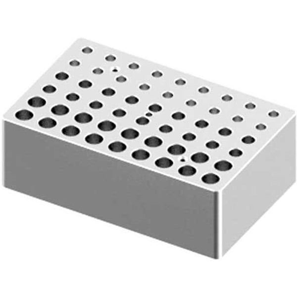 Scilogex Block, used for 0.2mL, 0.5mL and 1.5/2mL tubes, 18 holes each size - microscopemarketplace