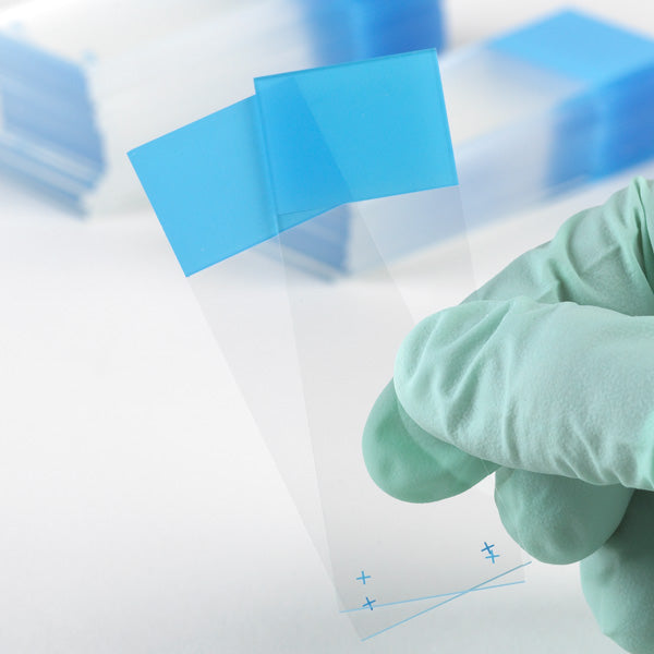 Globe Scientific Diamond® White Glass Charged Slides with 90° Corners | 1358G - Microscope Marketplace
