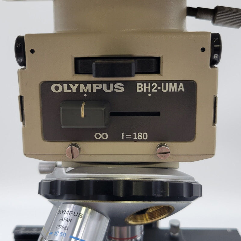 Olympus Microscope BH BHM Metallurgical with Reflected Light and Trinocular Head - microscopemarketplace