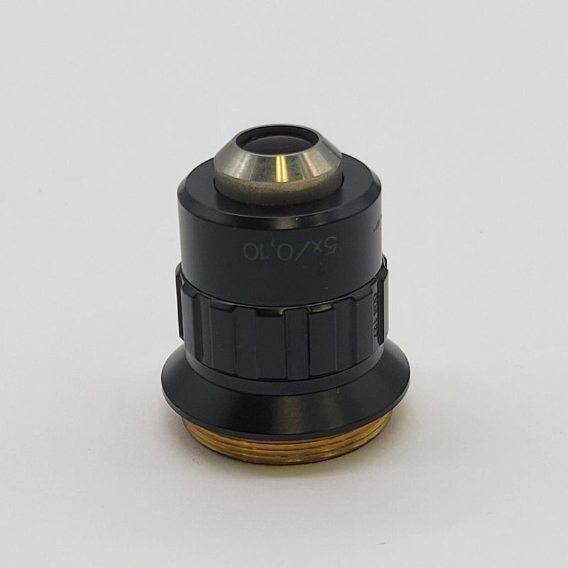 Zeiss Jena Microscope Objective 5x Planachromat Ph ∞/-A Phase Contrast - microscopemarketplace