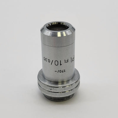 Leitz Microscope Objective Pl Fl 10x  170/-  10/0.30 - microscopemarketplace