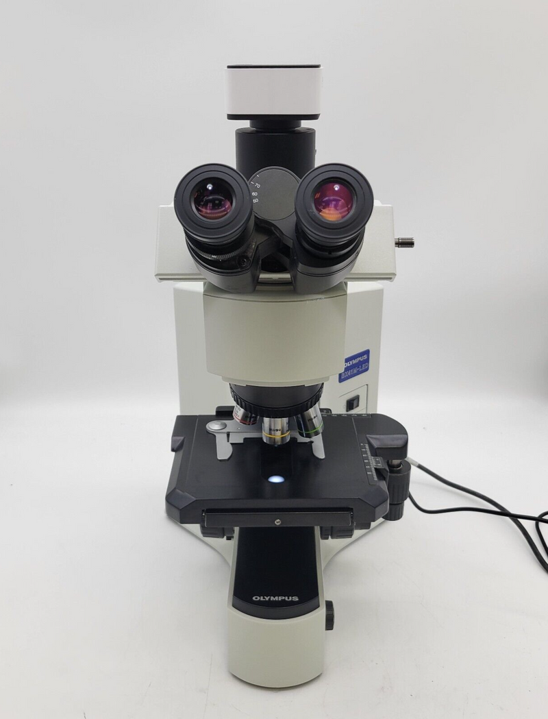 Olympus Microscope BX41M-LED Mettalurgical with Trinocular Head and Camera - microscopemarketplace