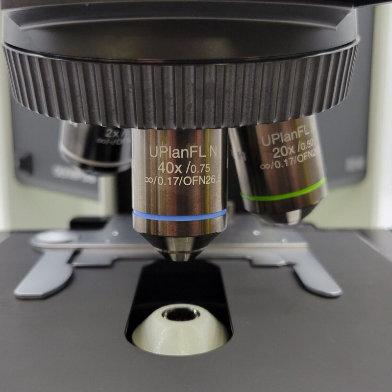 Olympus Microscope BX46 LED with Apo 2x, Fluorite Objectives & Tilting Binocular - microscopemarketplace