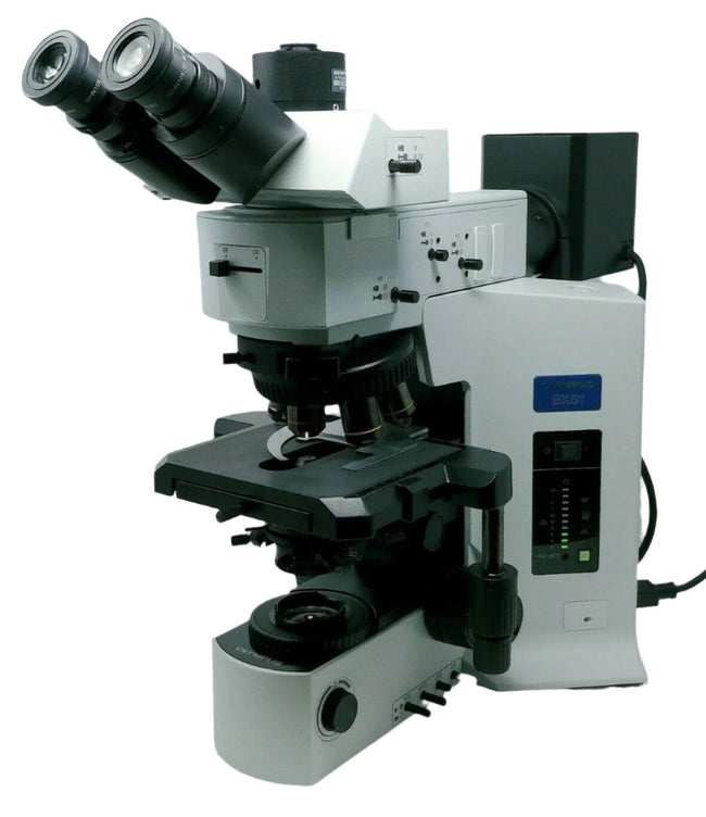 Olympus Microscope BX51 Pol Polarizing with BF/DF and Trinocular Head - microscopemarketplace