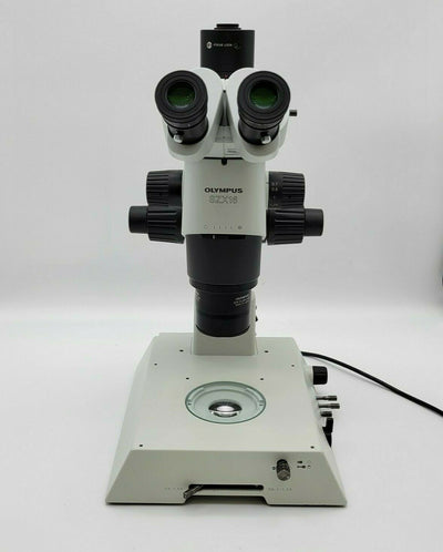 Olympus Stereo Microscope SZX16 with Trinocular Head and Transmitted Light Stand - microscopemarketplace