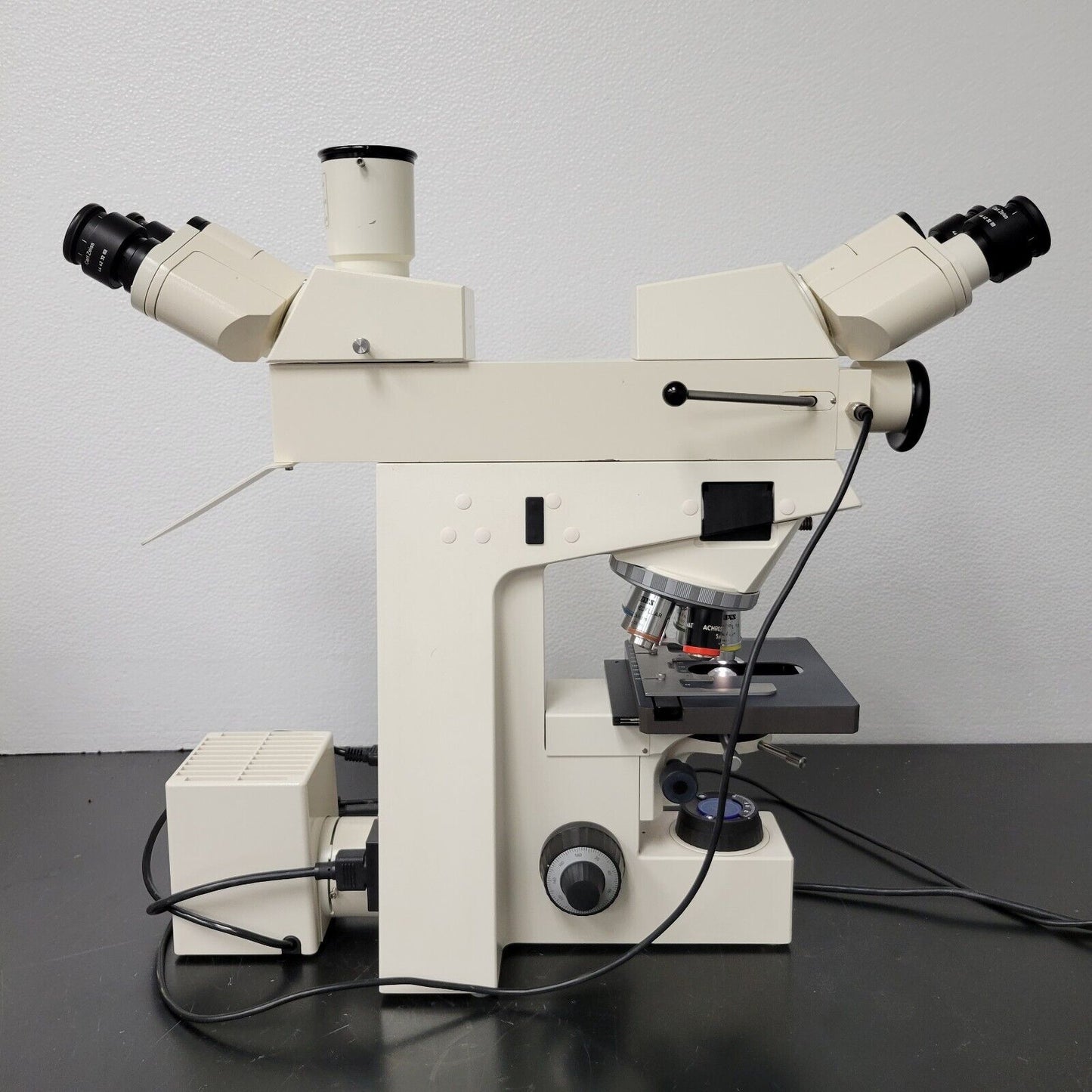 Zeiss Microscope Axioskop with 2.5x and Dual Head Bridge for Pathology - microscopemarketplace