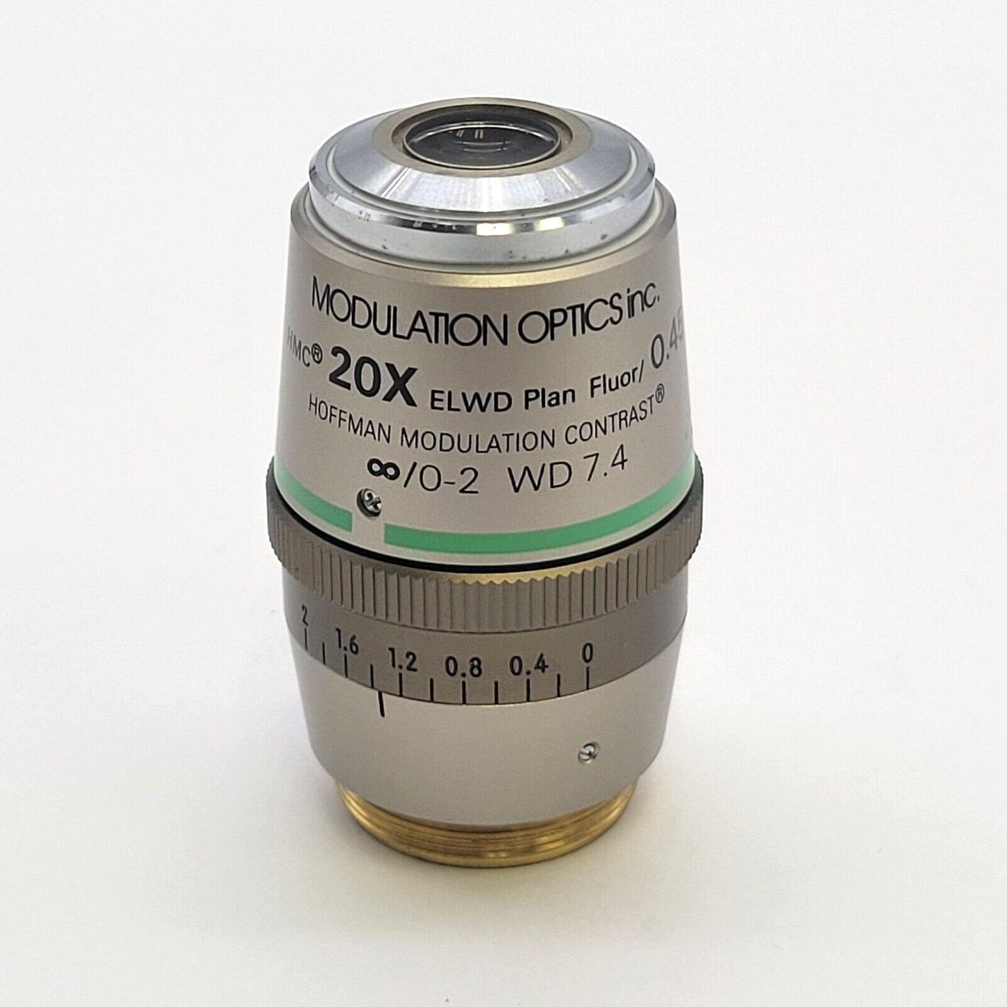 Nikon Microscope Objective Hoffman Modulation Contrast 20x ELWD Plan Fluor - microscopemarketplace