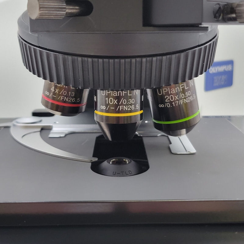 Olympus Microscope BX51 LED with DIC, Fluorite Objectives, & 6 Place ...