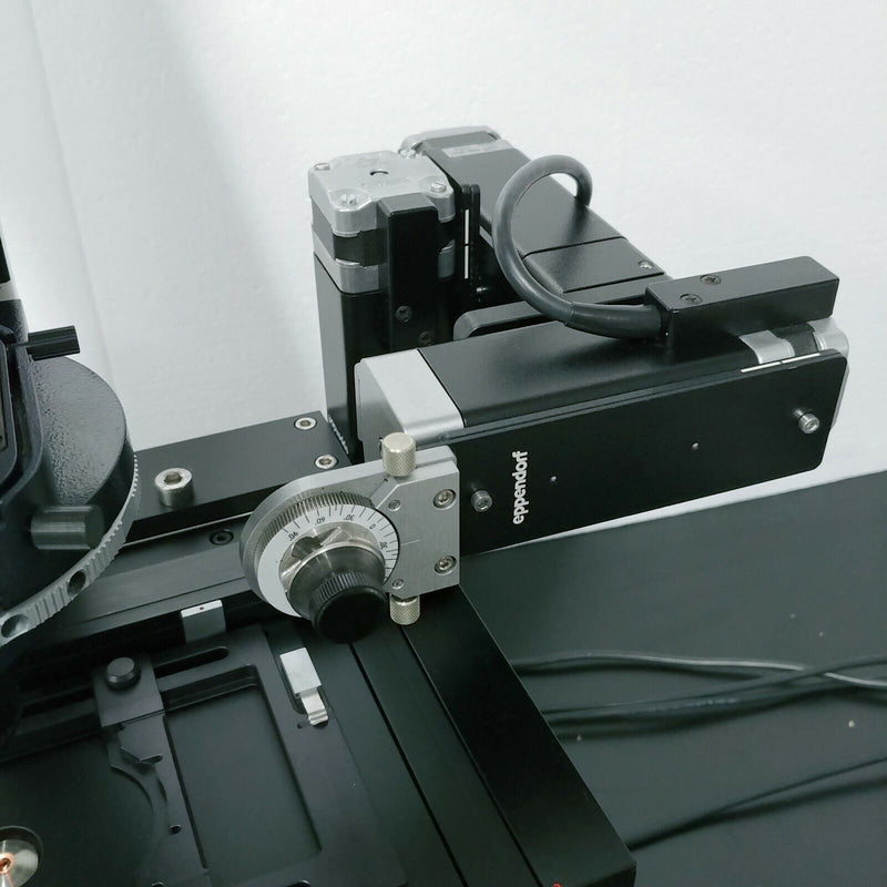 Microinjection Microscope Leica Microscope DMIRB w/ Polarization & Eppendorf TransferMan NK Micr