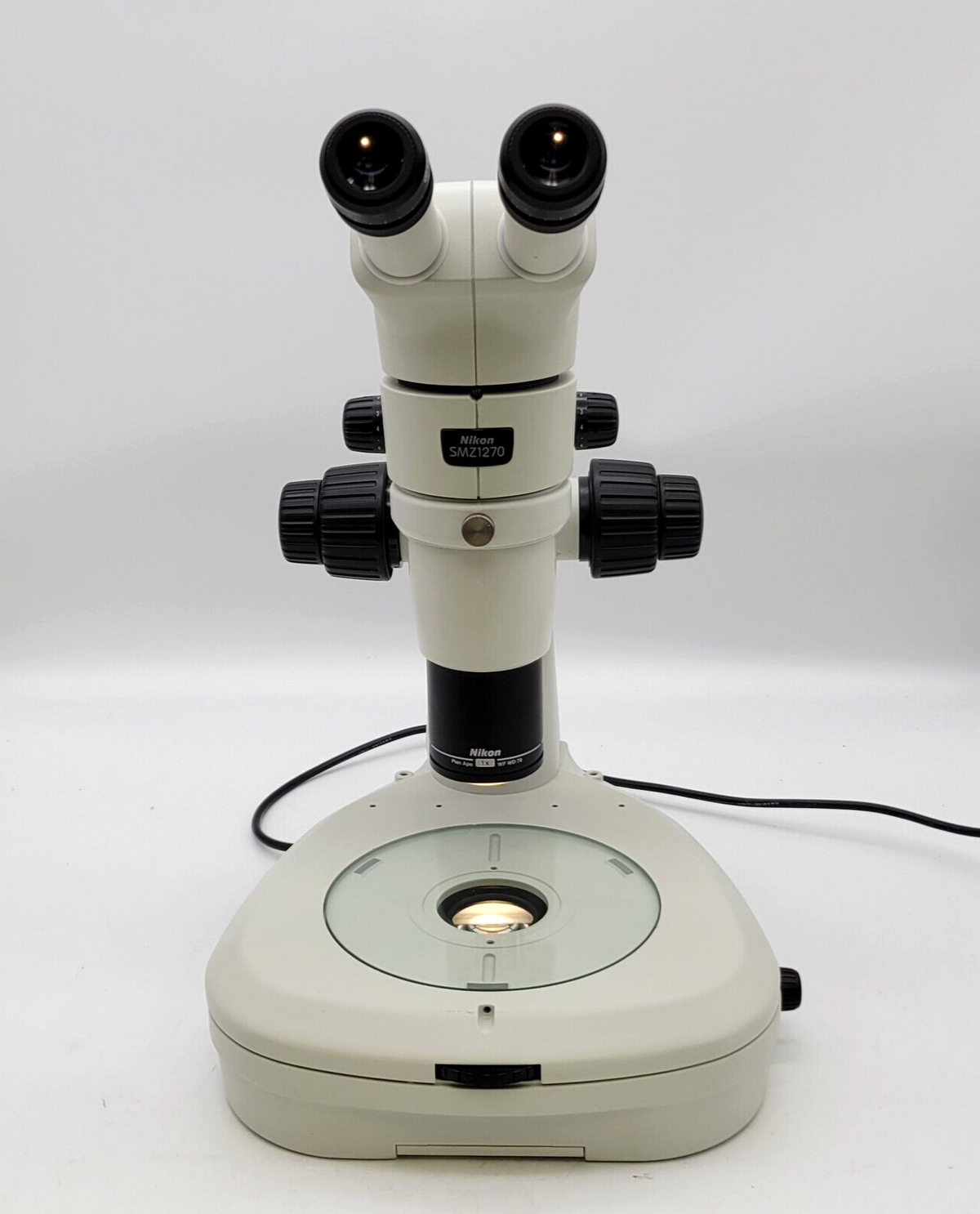 Diascopic Microscope Nikon Stereo Microscope SMZ1270 w. Binocular Head & Illuminated Diasco