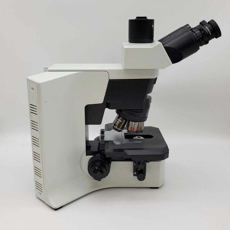 Olympus Microscope BX45 Pathology / Mohs with Fluorites and Trinocular Head - microscopemarketplace