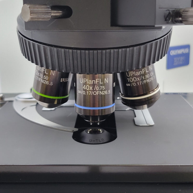 Olympus Microscope BX51 LED with DIC, Fluorite Objectives, & 6 Place ...