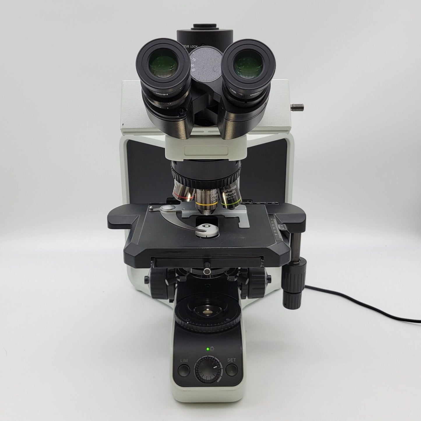 Olympus Microscope BX43 with Fluorites and Trinocular Head for Pathology - microscopemarketplace