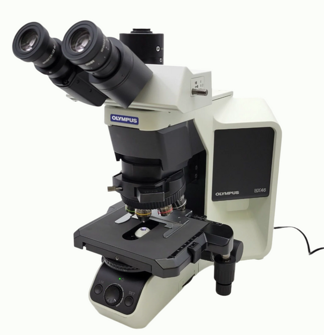 Olympus Microscope BX46 LED with Apo 2x, Fluorite Objectives and Trinocular Head - microscopemarketplace