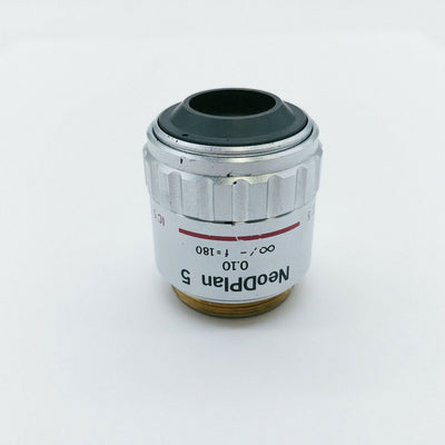 Olympus Microscope Objective NeoDPlan 5x Metallurgical IC 5 ∞/- f=180 - microscopemarketplace