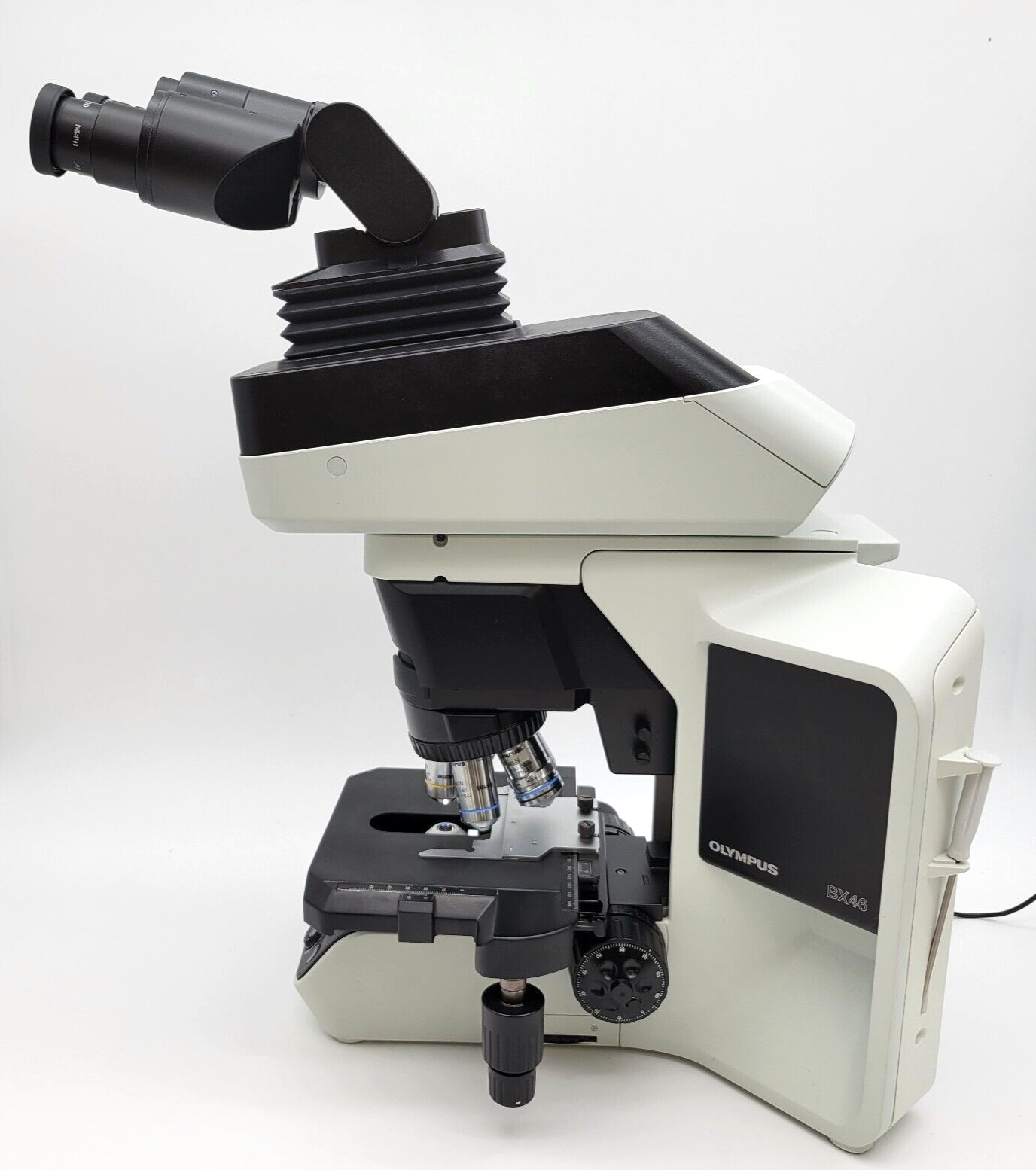 Olympus Microscope BX46 LED with Tilting Lift Ergo Head and 100x Objec