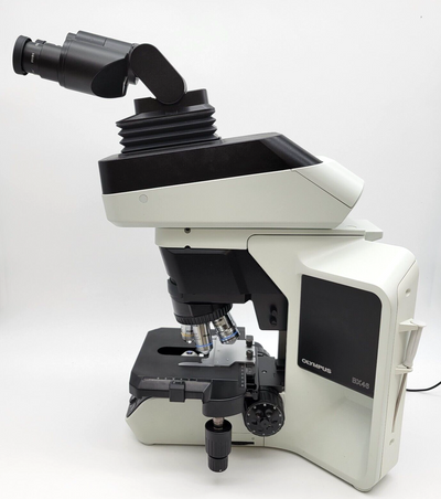 Olympus Microscope BX46 LED with Tilting Lift Ergo Head and 100x Objective - microscopemarketplace