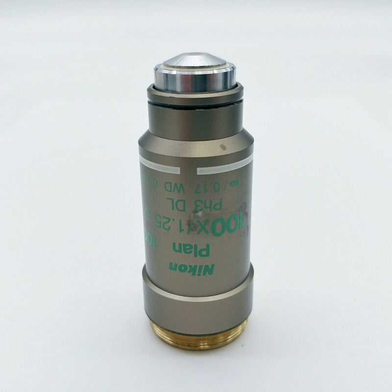 Nikon Microscope Objective Plan 100x Oil Ph3 Phase Contrast for Eclipse Series - microscopemarketplace