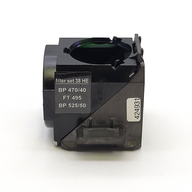 Zeiss Microscope Fluorescence Filter Cube Set 38 HE - microscopemarketplace