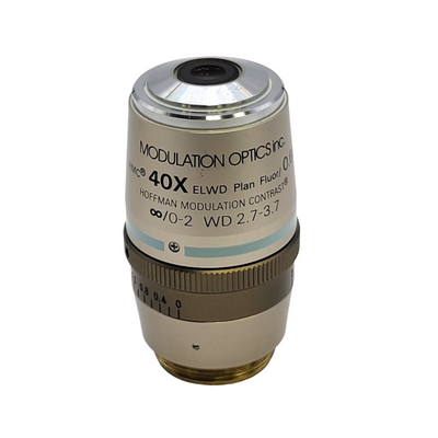 Nikon Microscope Objective Hoffman Modulation Contrast 40x ELWD Plan Fluor - microscopemarketplace