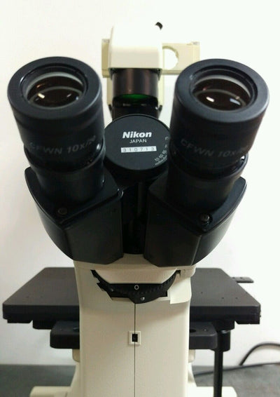 Nikon Microscope Diaphot 200 Phase Contrast with Camera Adapter - microscopemarketplace