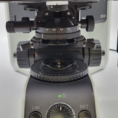 Olympus Microscope BX43 with Front to Back Bridge & 2x Objective Pathology Mohs - microscopemarketplace