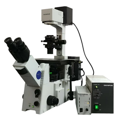 Olympus Microscope IX71 with Fluorescence and DIC - microscopemarketplace