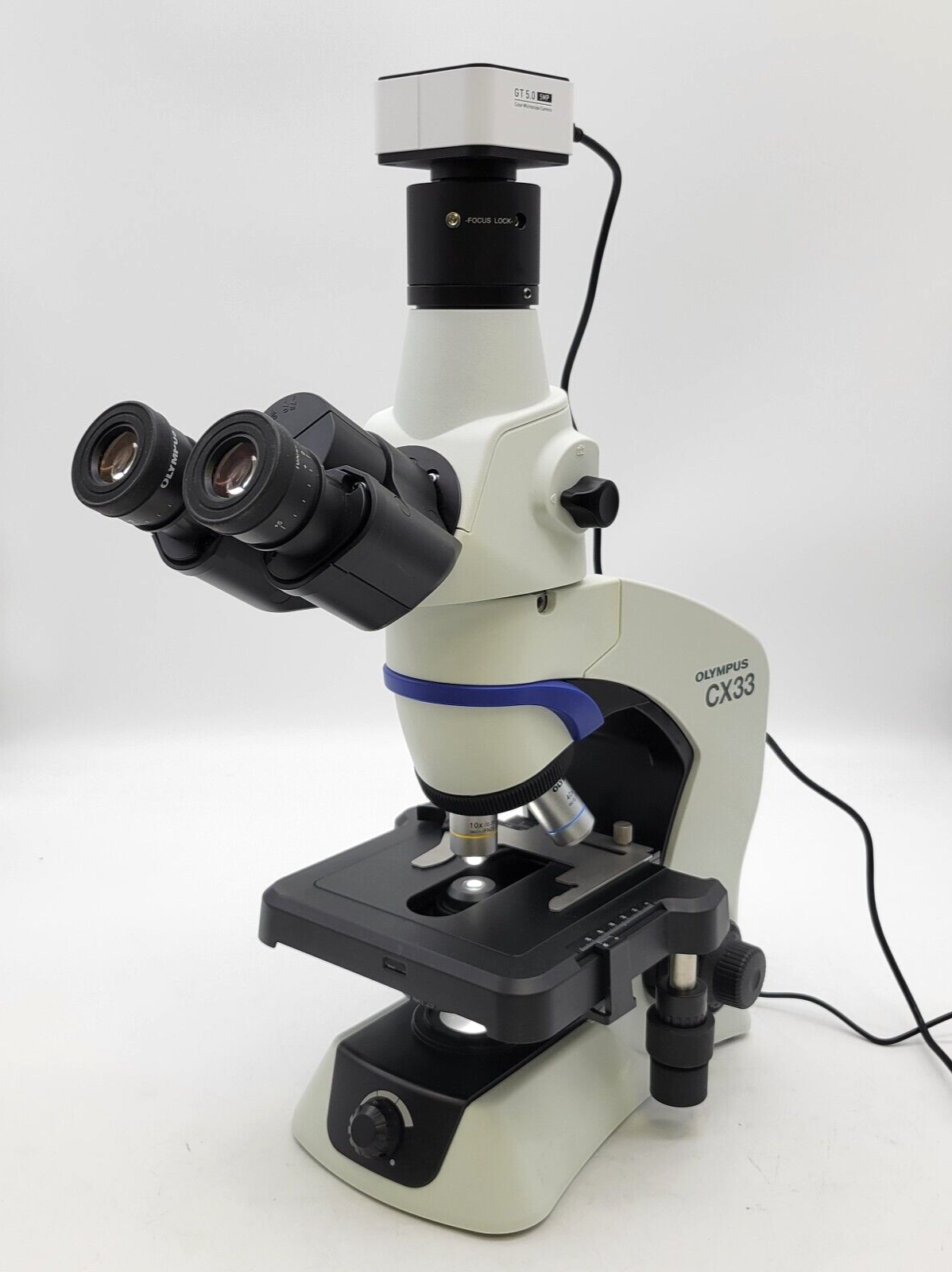 Olympus Microscope CX33 LED with Trinocular Head and Camera - microscopemarketplace