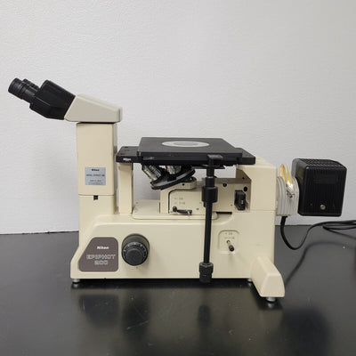 Nikon Microscope Epiphot 200 Metallurgical w. BF/DF, Polarizer/Analyzer & Camera - microscopemarketplace