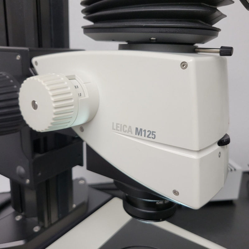 Leica Stereo Microscope M125 w. Tilt Head & TL4000 BF/DF Transmitted Light Stand - microscopemarketplace
