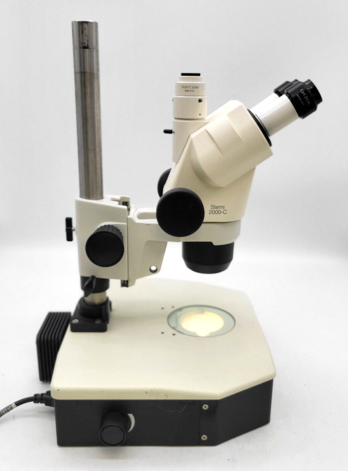 Zeiss Stereo Microscope Stemi 2000-C w. Trinocular Head, Transmitted Light Stand - microscopemarketplace