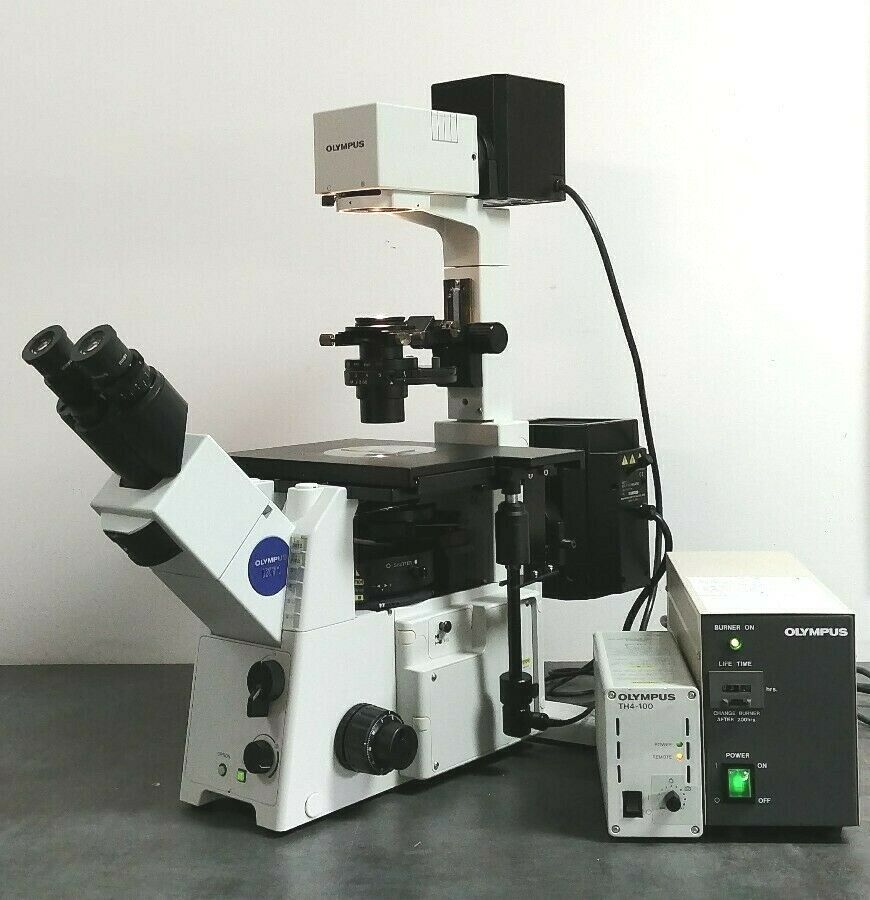Olympus Microscope IX71 with Fluorescence and Phase Contrast - microscopemarketplace